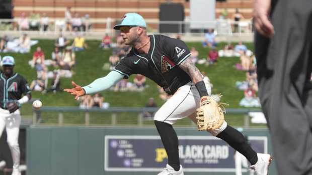 Christian Walker flips ball , February 27th, 2024